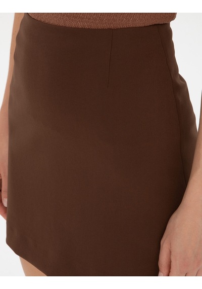 Pierre Cardin Kadın Koyu Kahverengi Etek Dokuma 50318251-vr084 Koyu Kahverengi