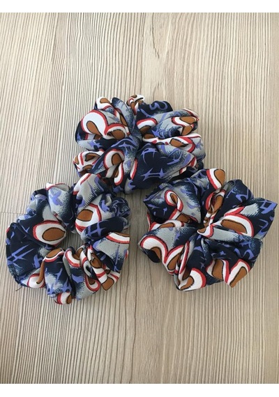 Simit Toka Çiçekli Mavi