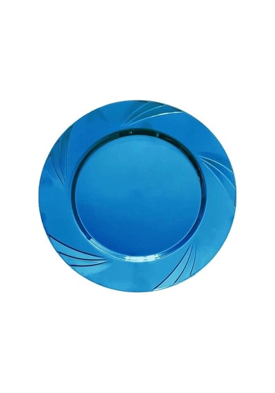 Kristal Tabak Mavi 22 Cm 6'lı