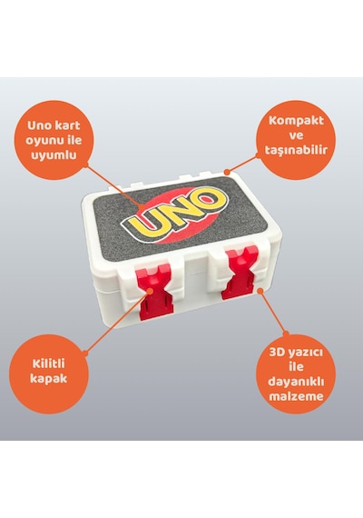 Uno Kart Düzenleme Saklama Kutusu - Kilitli, Dayanıklı Ve Taşınabilir