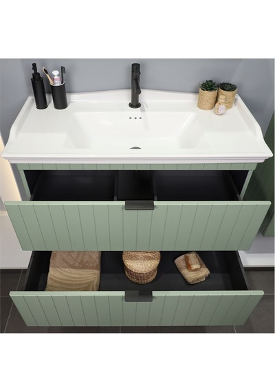 Kobos Noble 100 Cm Banyo Dolabı Seti Mint Yeşil Kobos Noble 100 Cm Banyo Dolabı Seti Mint Yeşil