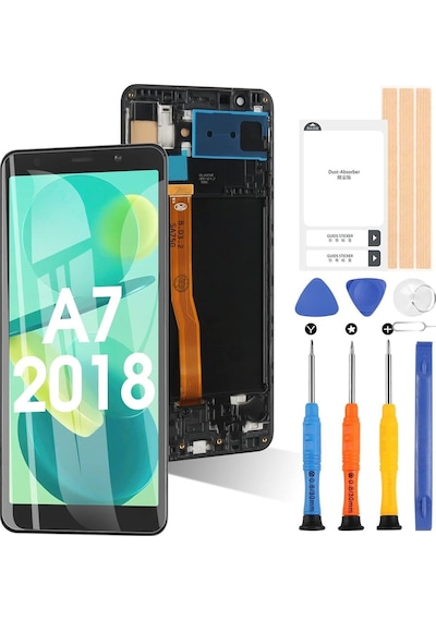 Samsung Uyumlu A7 2018 Oled Lcd Ekran Dokunmatik Çıtalı Oled Sm-a750