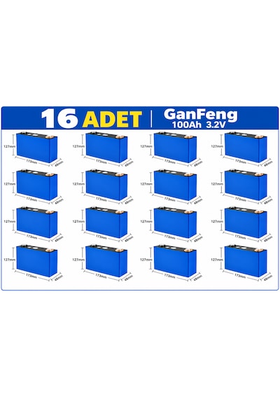 Ganfeng 3.2v 100ah Lifepo4 Prizmatik Hücre A Grade    Testli