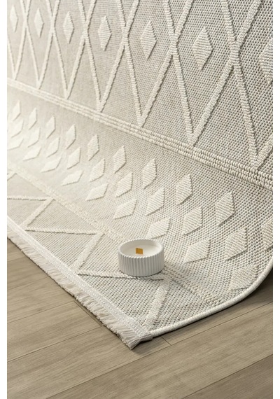 Seyran Halı Loopy 620 Krem %50 Polyester - Polipropilen Yolluk