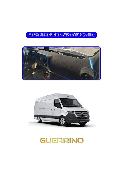 Mercedes Sprinter W907-w910 2018+torpido Koruma Halısı Mavi Kenar