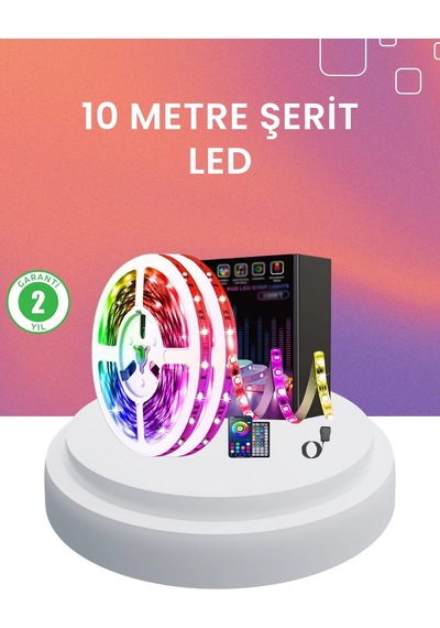 Hubrendy Tekno 10 Metre Telefon Kontrollü Smart Şerit Led Usb Rgb Kumandalı