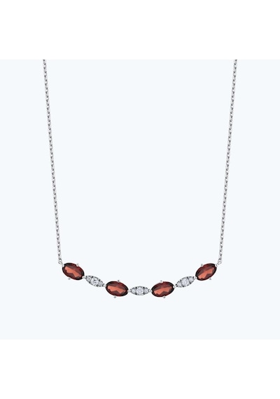 Altınbaş Pırlanta Garnet Taşlı Oval Kolye Pnf030gak14-1
