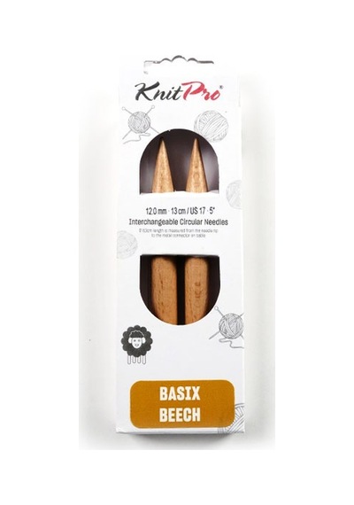 Knitpro Basix Birch Huş Ağacı Şiş Ucu Basix Beech Normal I.chng Ndl 12.00mm 35645