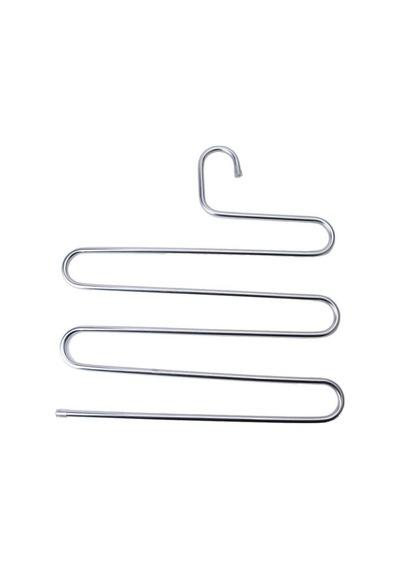 Pantolon Kravat Şal Eşarp Askısı - 1 Adet Metal Beyaz Diğer