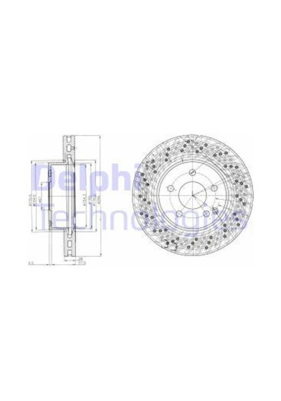 DELPHI BG4142C FREN DİSKİ ÖN MERCEDES C204 11- S204 07-04 W204 07
