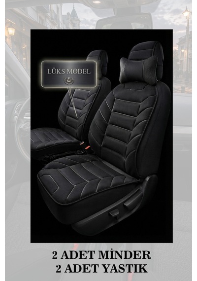 Nissan Qashqai 2011 Uyumlu Lüks Siyah Renk Premium 2 Adet Minder Ve Yastık