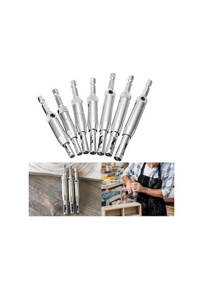 Rox Wood 0086 Kendinden Merkezlemeli Bits Saplı Matkap Ucu Seti  7