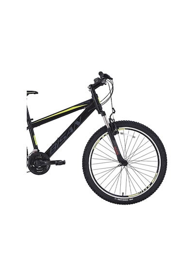 Bisan Cooper Dağ Bisikleti 35 Cm V 26 Jant 21 Vites Mat Siyah Sarı Siyah Sarı