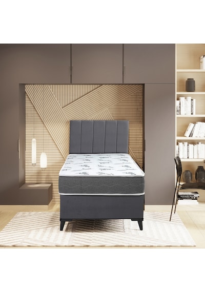 Easy Comfort Tek Kişilik Yatak Baza Başlık Set 3'lü Set Sandıksız Konuma Özel Teslimat 90x190