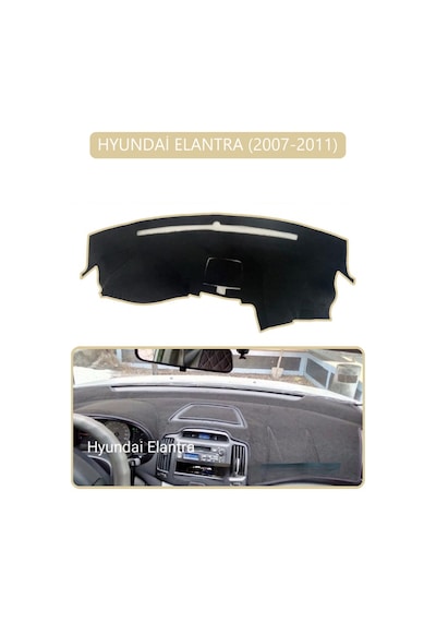 Hyundai Elantra 2007-2011torpido Koruma Halısı Bej Kenar