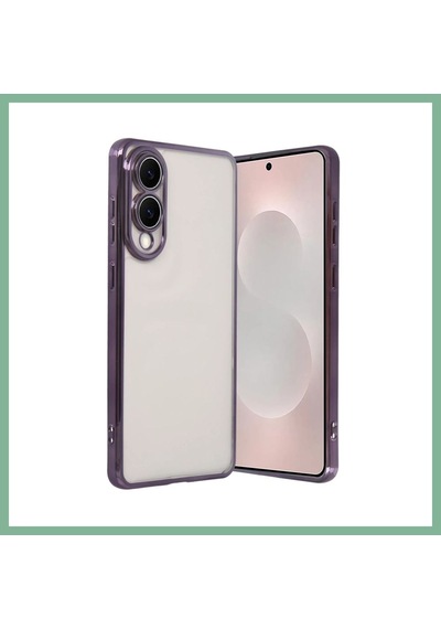 Bşkvirgo Samsung Galaxy S25 Uyumlu Edge Lensli Silikon - Mor Bsk2026