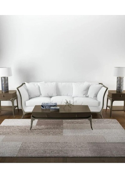 By Özer Halı Kahve Renk Etnik Desenli Saray Halı Crystal Cr04b Salon Halısı Çok Renkli