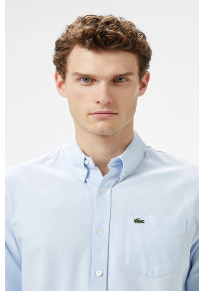 Lacoste Men's Regular Fit Button-down Collar Organic Cotton Shirt Blue Erkek Düğmeli Yaka Organik Pamuk Gömlek Mavi Lacoste Men's Regular Fit Button-down Collar Organic Cotton Shirt Blue Erkek Düğmeli Yaka Organik Pamuk Gömlek Mavi