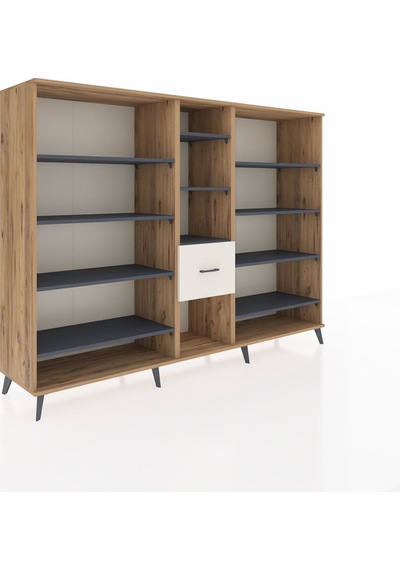 Hyperion Dolap 11 Raflı 3 Çekmeceli 220x44x163 Çam-antrasit/ayta Çam-antrasit/aytaşı Hyperion Dolap 11 Raflı 3 Çekmeceli 220x44x163 Çam-antrasit/ayta Çam-antrasit/aytaşı