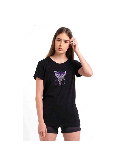 Deep Purple Greatest Hits Baskılı Siyah Kadın Tshirt