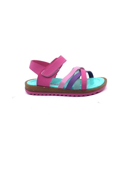 Şirin Bebe Pembe Mor Kız Çocuk Bebe Sandalet Ayakkabı