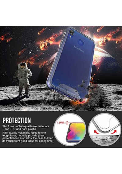 Galaxy M20 Kılıf Zore Gard Silikon Renksiz