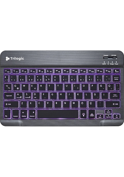 Trilogic Bright KBT501 7 Renk Led Aydınlatmalı Kablosuz Bluetooth Klavye Trilogic Bright KBT501 7 Renk Led Aydınlatmalı Kablosuz Bluetooth Klavye