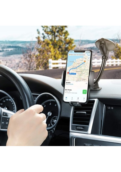 Auris H15 Araç İçi Telefon Tutucu Cama Yapışan Vantuzlu Akrobatik