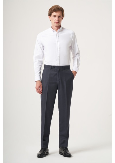 İmza Lacivert Yan Cep Açık Paça Bez Ayağı Comfort Fit Pantolon 1003260160 Gece Lacivert