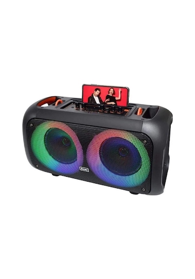 Party Box Bluetooth Hoparlör Kablosuz Mikrofonlu 60w Karaoke Speaker