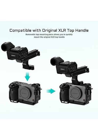 Fx30 Için Üst Saplı Tam Kamera Kafes Kiti  Xlr Kulp İle Uyumlu Hdmı Için Kablo Kelepçesi 1 4 -20 Dişli Del Diğer