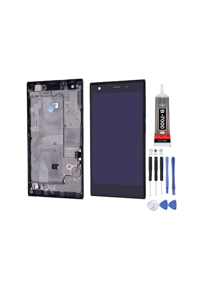 Turkcell T50 Uyumlu Lcd Ekran Çıtalı Siyah + Montaj Kiti