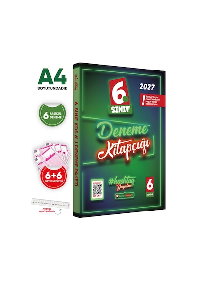 2027 6.Sınıf #hashtag Kazanım Değerlendirme Sınavı 6lı SARMAL Deneme Paketi Çözümlü Türkiye Geneli