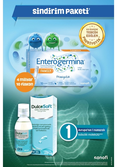 Enterogermina 4B 10 Flakon + Dulcosoft Liquid Solüsyon 250 ML