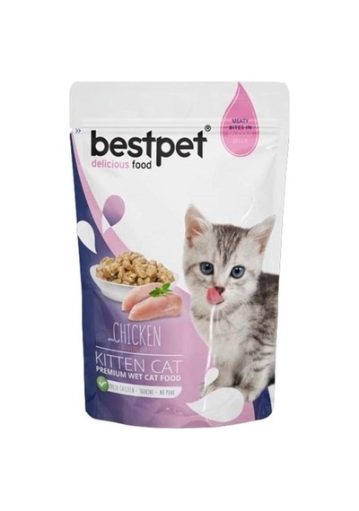 Bestpet Kitten Jelly Tavuk Etli Pouch Yavru Kedi Maması 6 x 85 G