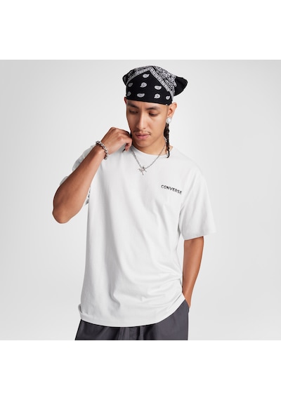 Converse Classic Erkek Grafik Baskılı T-shirt Gri
