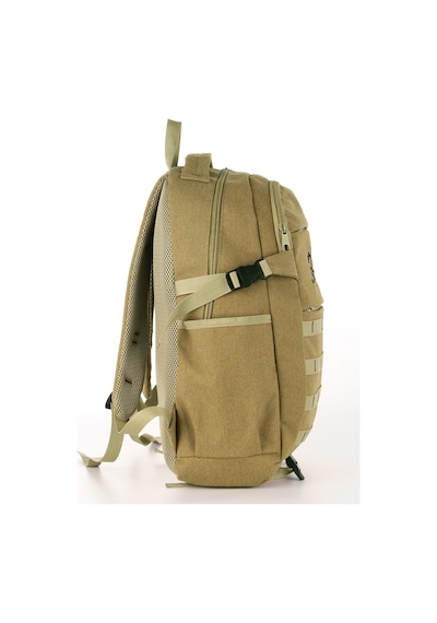 Strong Unisex Kanvas Kumaş Laptop Bölmeli Outdoor Sırt Çantası Dağcı Sırt Çantası Bej