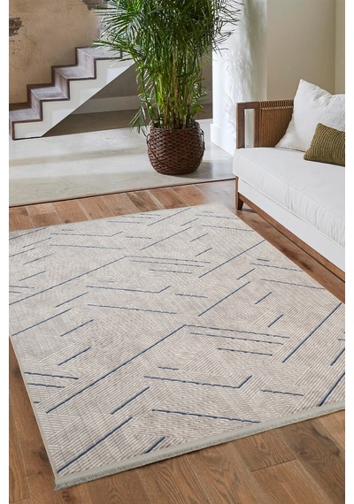 Villadia Home Textile Bambu Kaymaz Taban Dört Mevsim Yıkanabilir Kesme Yolluk Koridor Mutfak Salon Yatak Oturma Çocuk Odası Koridor Antre Mavi