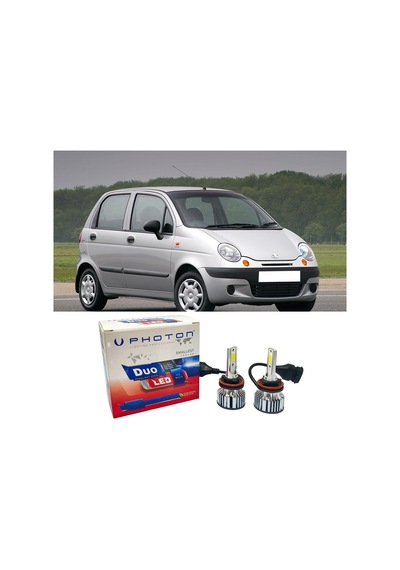 Daewo Matiz Led Xenon Uzun + Kısa Far Ampulü H4 Duo Yeni Seri Beyaz