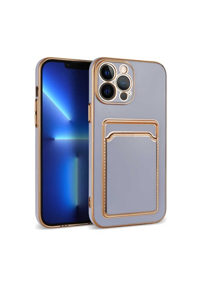 Zore İphone 13 Pro Uyumlu Ogaa Bark Kartlıklı Kılıf-lila