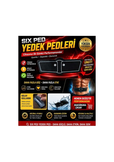 Six Ped Yedek Pedleri İle Cihazınızı Yenileyin, Antrenman Gücünü Artırın. Evimdeyokyok Çok Renkli