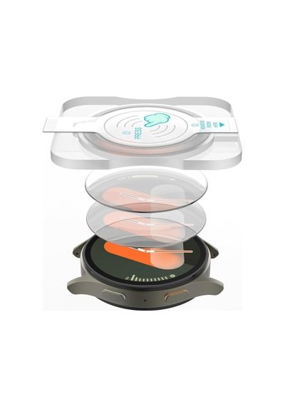 Samsung Galaxy Uyumlu Watch 7 44mm Kolay Uygulama Aparatlı Cam Ekran Koruyucu
