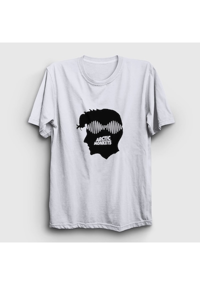 Presmono Unisex Head Arctic Monkeys T-shirt Beyaz