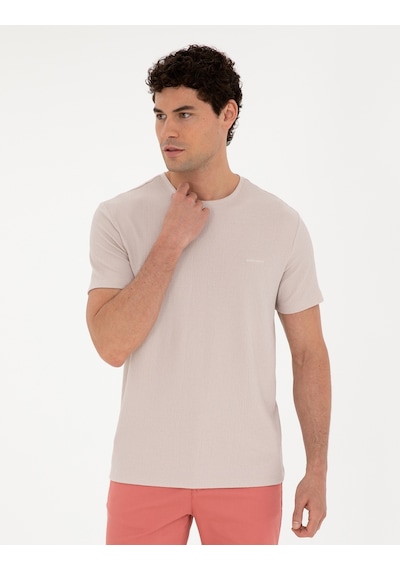 Pierre Cardin Erkek Bej Tişört 50288914-vr011 Bej