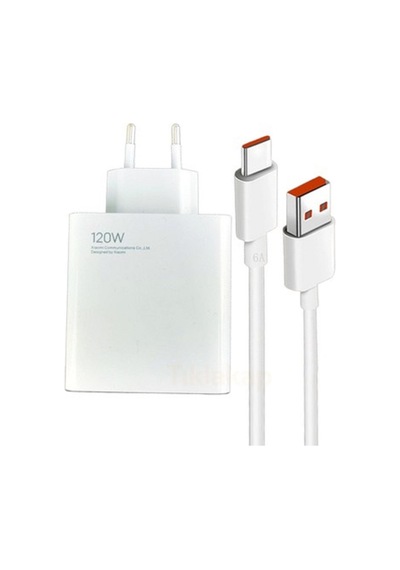 Type-c 120w Watt Hızlı Şarj Aleti Adaptörü Kablo Set Beyaz - 528178371
