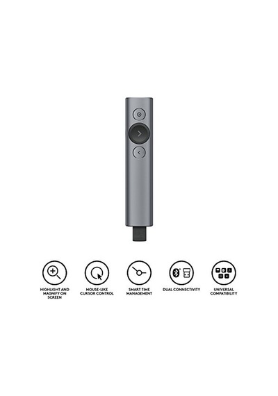 Logıtech 910-004861 Spotlight Wireless Presenter Sunum Cihazı Gri 1923