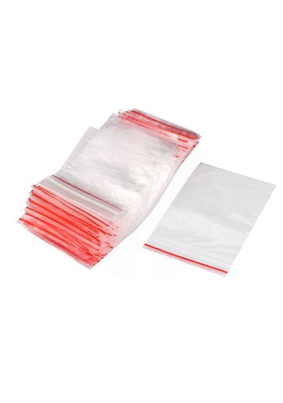 Kilitli Torba 6x7 Cm 100'lü Kilitli Buzdolabı Poşeti Şeffaf Naylon Torba Kilitli Saklama Poşeti