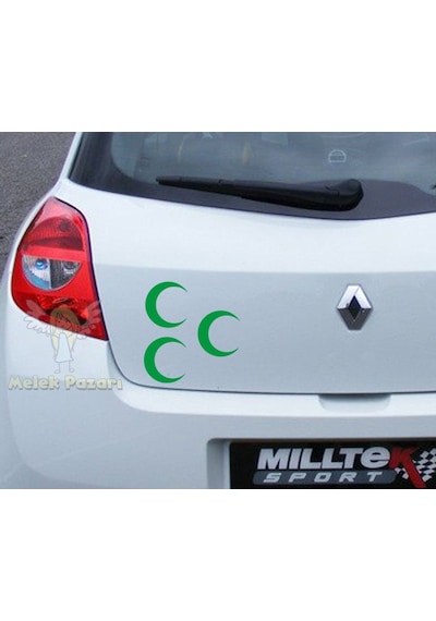 Osmanlı Üç Hilal Araba Sticker (254440560)