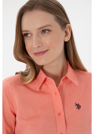 U.s. Polo Assn. Kadın Nar Çiçeği Gömlek Basic 50307726-vr039 Nar Cıcegı