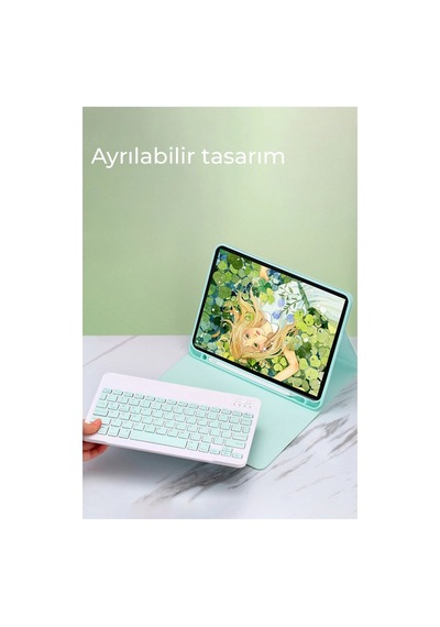 Apple iPad Uyumlu 5 Air 9.7 Kılıf Kc01 Smart Klavyeli Tablet Kılıfı - Siyah